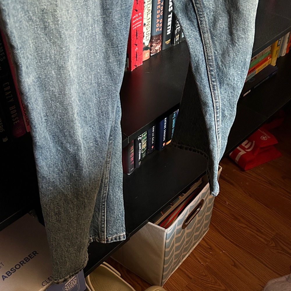 Denim Forum Women’s Washed Blue Slim Straight Jeans - Picture 3 of 8